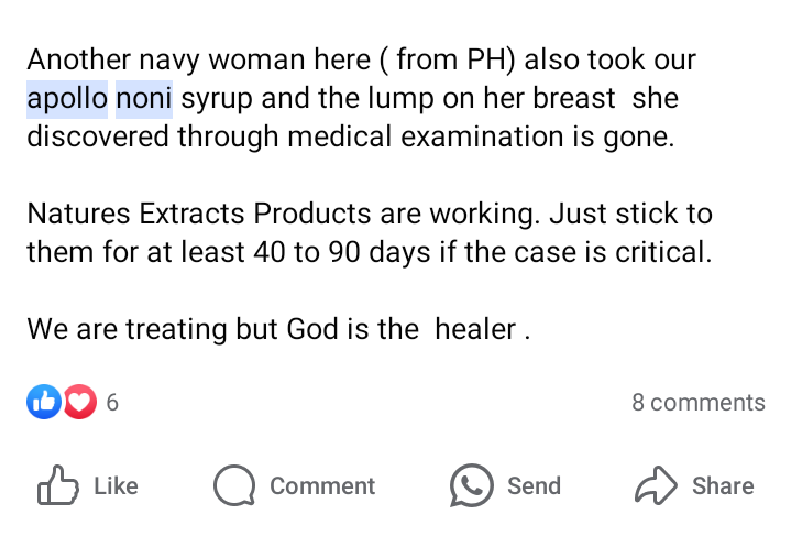 Facebook Testimonial